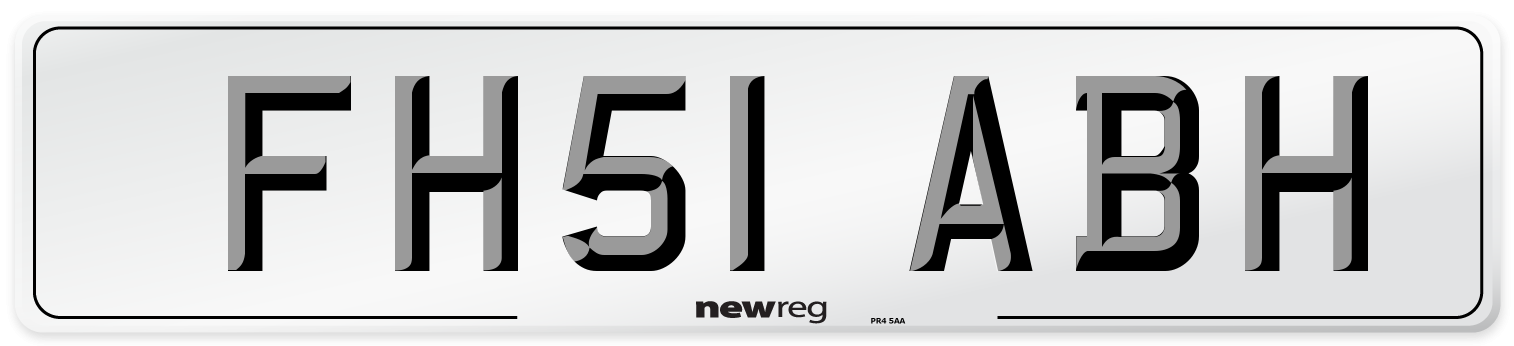 FH51 ABH Number Plate from New Reg